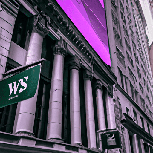 DALL-e Nueva York alza la bolsa: Dow Jones, Nasdaq, S&P 500 y Federal Reserve. La Bolsa de Nueva York se conecta al alza, Dow Jones Industrial Average, Nasdaq, S&P 500 y Federal Reserve contribuyen a este alza. ¡No te lo pierdas!Wall Street