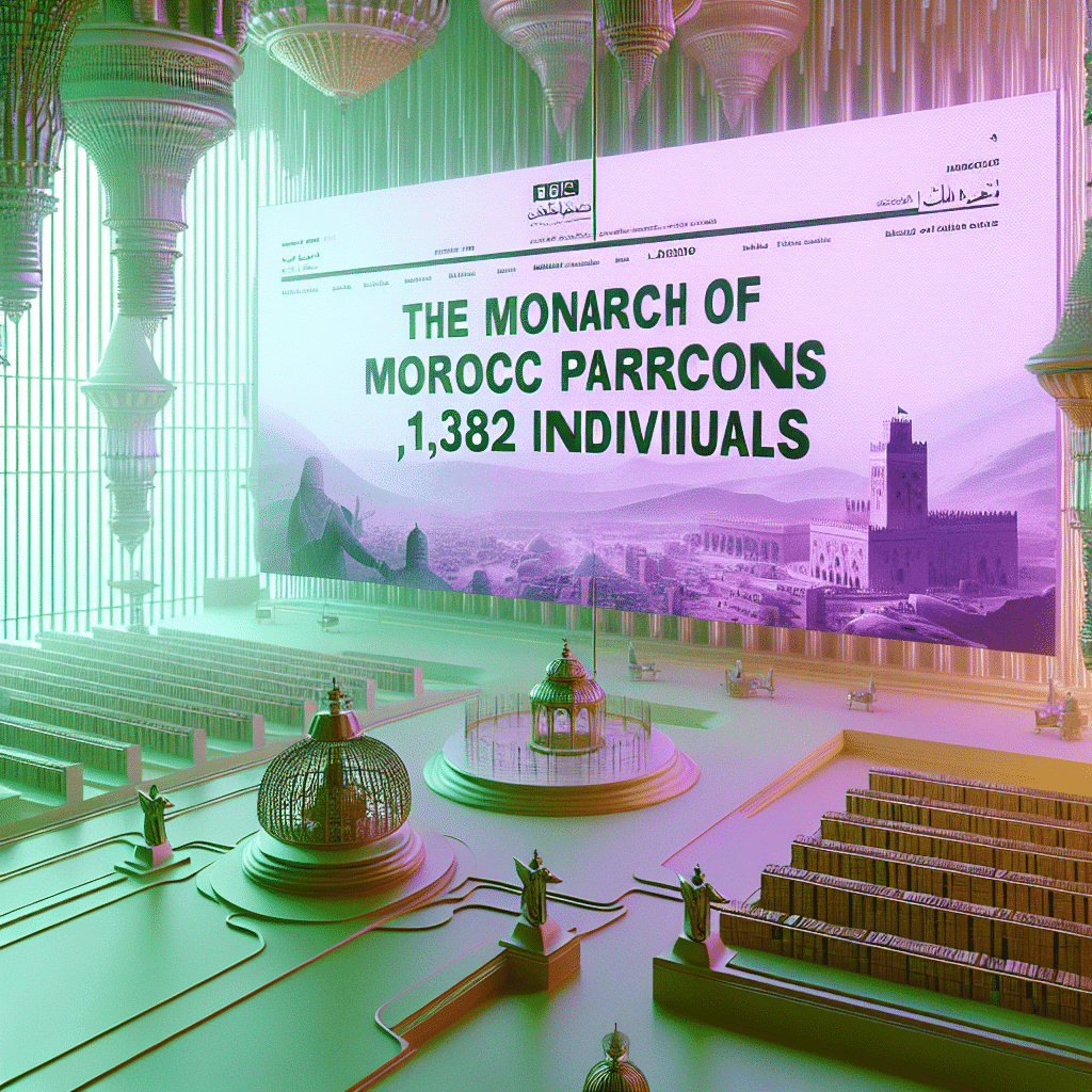 Il re Mohammed VI del Marocco ha annunciato un perdono reale a 1.381 persone, riducendo le pene o liberando i condannati. Questa misura promuove la coesione sociale e la reintegrazione nella vita normale.