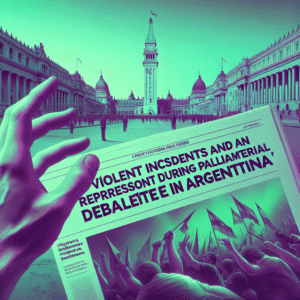 Violenti incidenti nel Congresso argentino durante dibattito parlamentare. Repressione e intimidazione verso i giornalisti da parte delle forze di sicurezza. Grave violazione della libertà di stampa. Governo sulla scena e responsabilità politiche. Avanzamento dell'azione legale contro le forze di sicurezza coinvolte. Detenuti e indagini in corso.