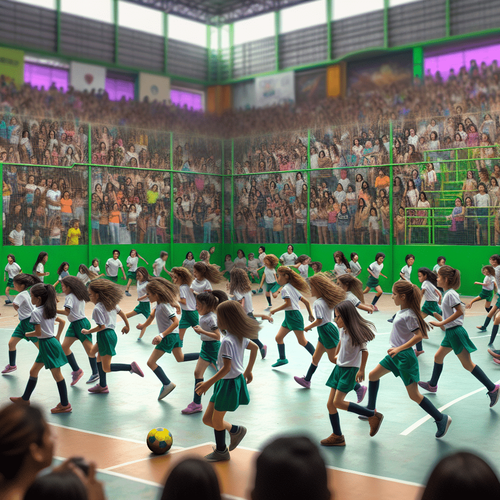 Event 'For Fun' de fútbol sala en colegio La Arboleja, Cartagena, promueve participación activa y vida saludable entre alumnas de 5º y 6º de Primaria.