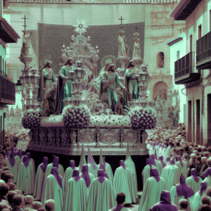 Lunes Santo en Cáceres: Procesión del Jesús de la Salud y Las Batallas con devoción y solemnidad. Costaleros y militares en emotiva tradición. Alivio por clima favorable.