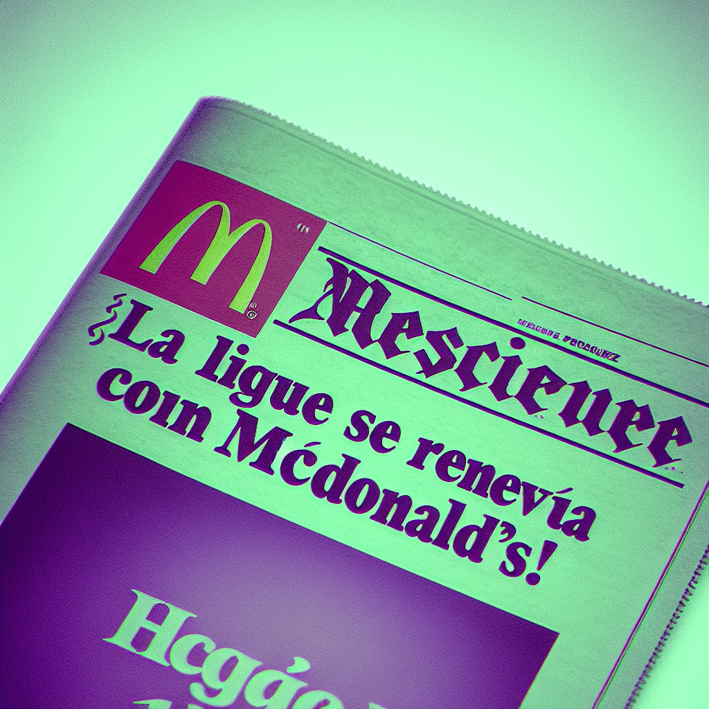 La Ligue 1 se renueva con McDonald's. El famoso torneo francés de fútbol ahora estará patrocinado por la cadena de comida rápida. ¡Impulso internacional garantizado!