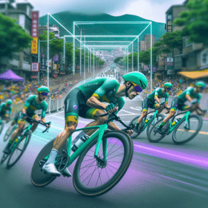 Emocionante Tour de Taiwan: Aaron Gate del equipo Burgos BH brilla en etapas emocionantes demostrando destreza y liderazgo en la competencia. ¡Vibrante ciclismo en Taiwan!