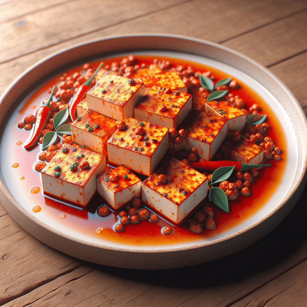 Receta de Tofu a la parrilla con salsa gochujang. Cómo hacer una opción vegetariana llena de sabor para disfrutar en cualquier ocasión.