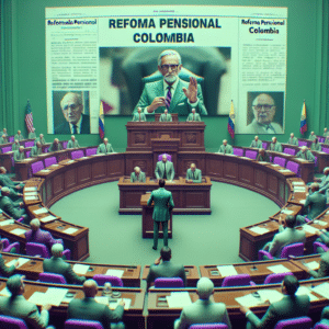 Reforma pensional enfrenta debate en el Senado de Colombia. Oposición critica propuestas de Gustavo Petro. Marchas reflejan descontento popular. Expertos piden mayor debate.