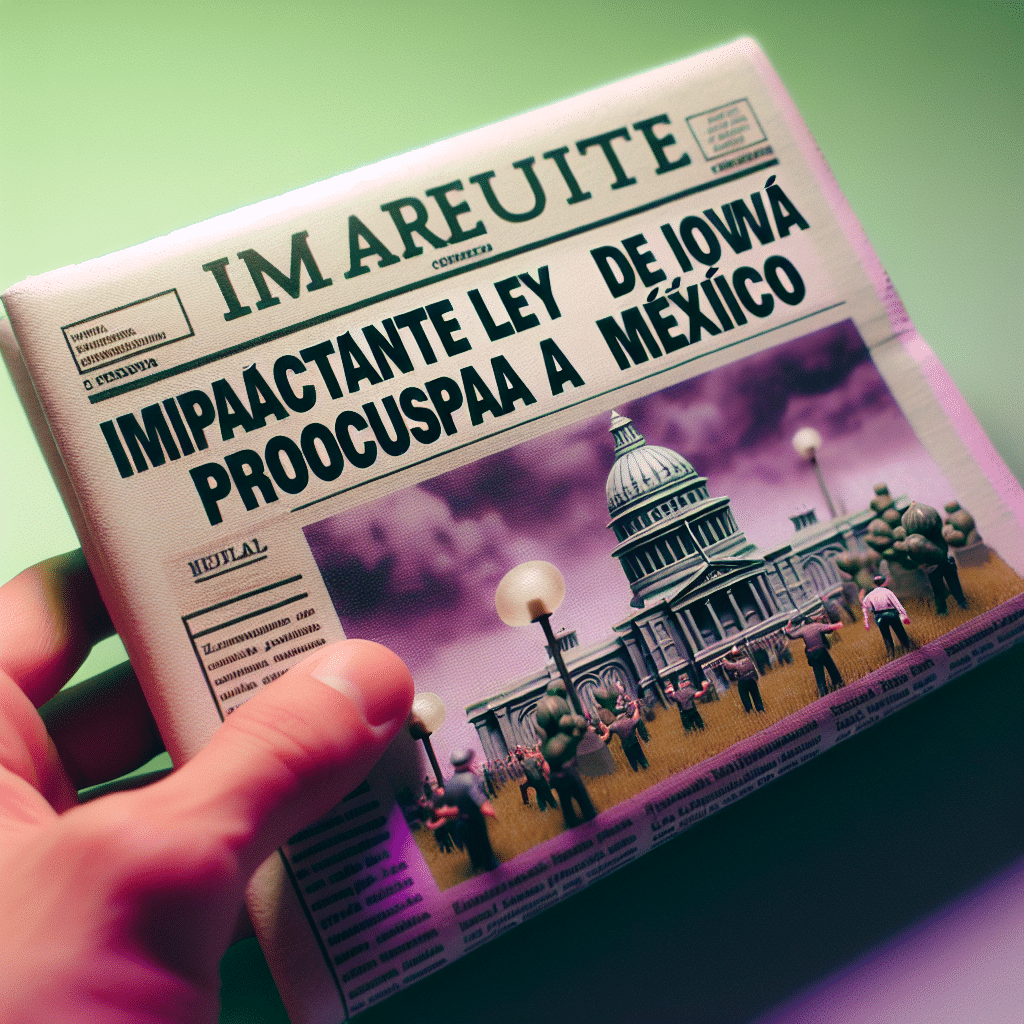 La ley de Iowa aprobada por Kim Reynolds genera preocupación en México por deportaciones de inmigrantes ilegales.Ansiedad en comunidades inmigrantes de Iowa.