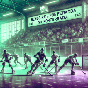 Concentración de roller hockey en Ponferrada con el Bembibre y SD Ponferradina. Emoción y destreza en la pista, ¡un evento deportivo imperdible!