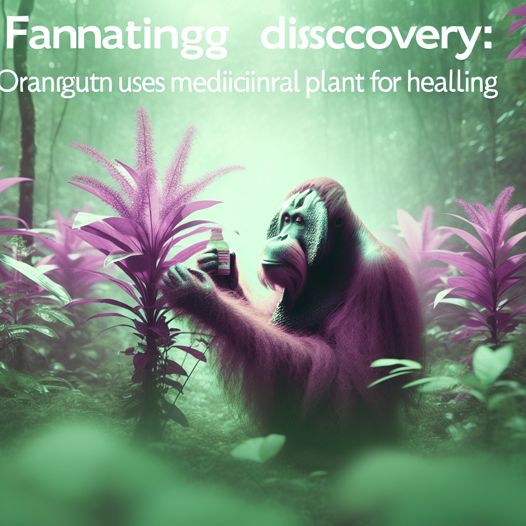 Descubrimiento sorprendente: orangután usa plantas medicinales para curar herida en la cara. Muestra paralelismo con humanos en medicina natural. ¡Impresionante!