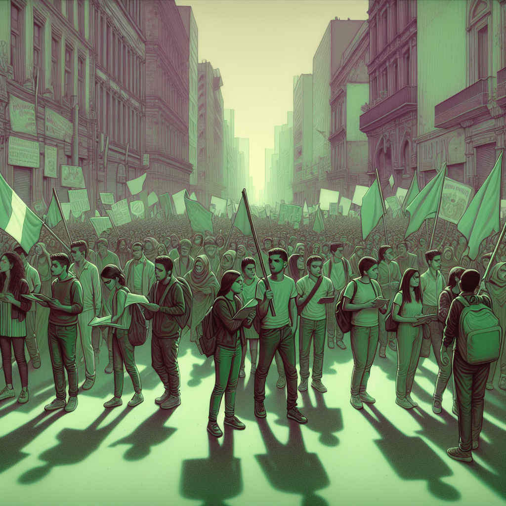 Jóvenes estudiantes mexicanos se unen en protestas pro-palestinas, exigiendo justicia y paz en un movimiento estudiantil emergente.