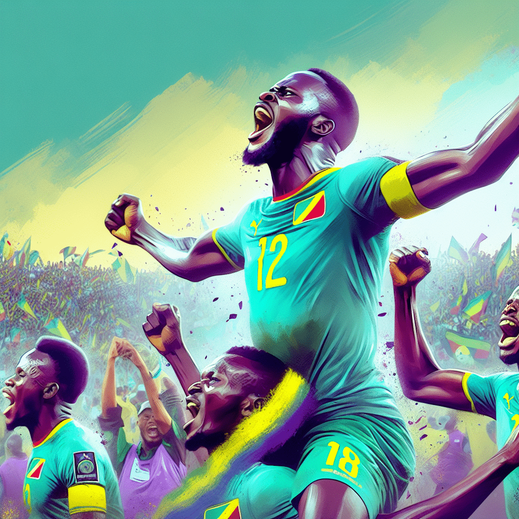 Vibrante triunfo de la RD Congo sobre Uganda en la clasificación de la Copa de África, resaltando su determinación en el campo de juego.