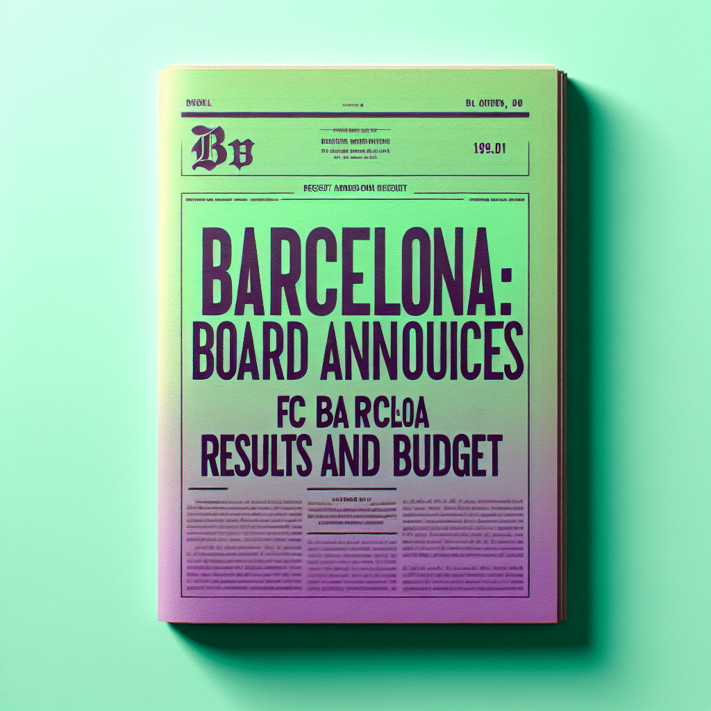 Hoy en Barcelona, el FC Barcelona celebrará una junta extraordinaria para revelar los resultados económicos de 2023-2024 y el presupuesto de 2024-2025.