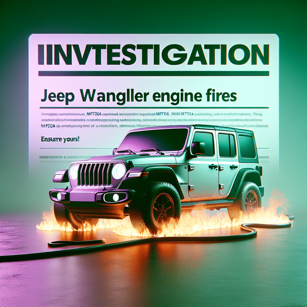 Investigación de la NHTSA sobre incendios en motores Jeep Wrangler despierta preocupación por seguridad de consumidores. Stellantis NV colabora con autoridades en pesquisa.