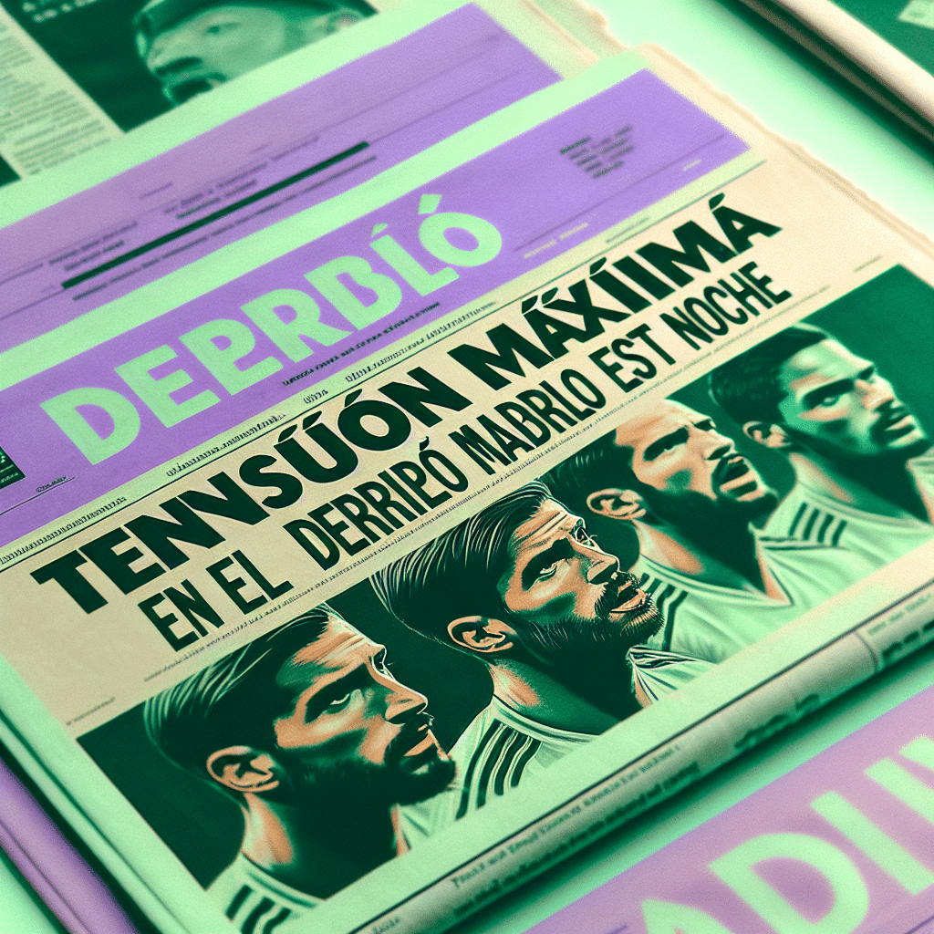 Esta noche, el estadio Metropolitano alberga el derbi madrileño. Real Madrid y Atlético de Madrid, entre tensiones y urgencias, buscan no perder terreno en La Liga.