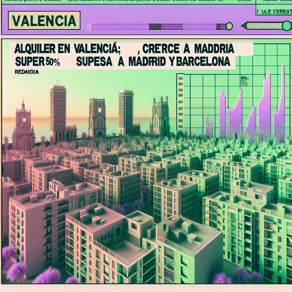 València lidera el alza de alquileres en España, con un aumento del 50%. La Comunidad Valenciana enfrenta retos de vivienda mientras Madrid y Barcelona muestran un crecimiento más moderado.