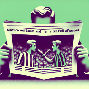 Atlético y Barça empatan 1-1 tras un error defensivo del Barça. Oportunidades desperdiciadas ponen en jaque posiciones en la cima de LaLiga. Cada punto es crucial.