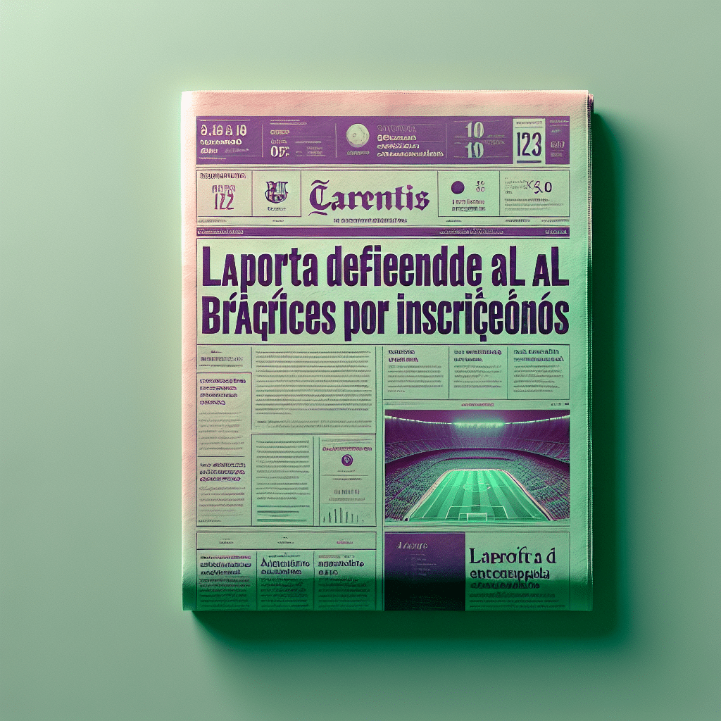 Joan Laporta defiende al FC Barcelona ante críticas por inscripción de jugadores, mientras sigue investigación. Consecuencia crucial para Dani Olmo y Pau Víctor en suspense deportivo.